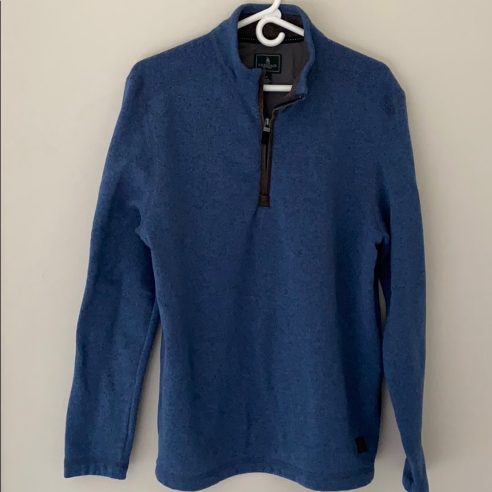 G.H. Bass & Co. Blue Quarter Zip Size L
